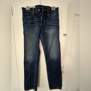 Hollister button fly blue jeans, 28 x 30